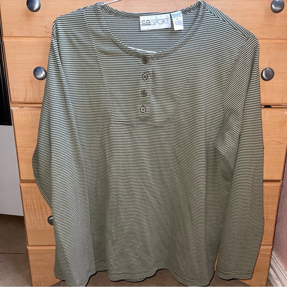 C.D. Sport Vintage Striped Long Sleeve Shirt